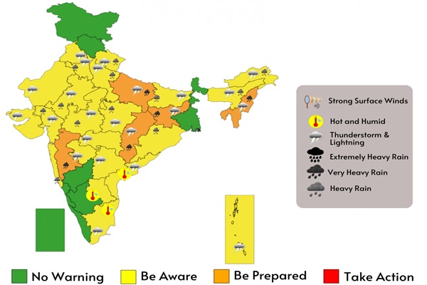 IMD issues orange alert for heavy rainfall in Northwest, Central India till June 25