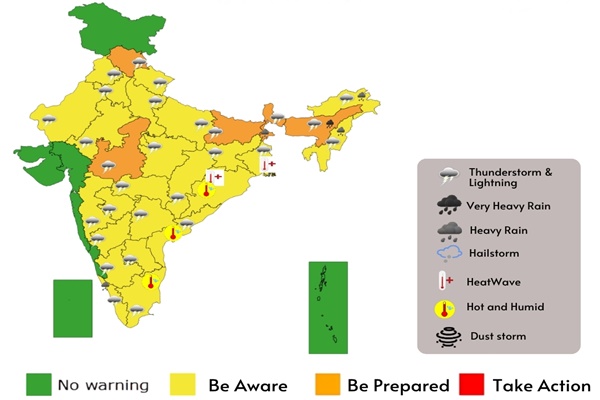 IMD issues orange alert for heavy rainfall in several states