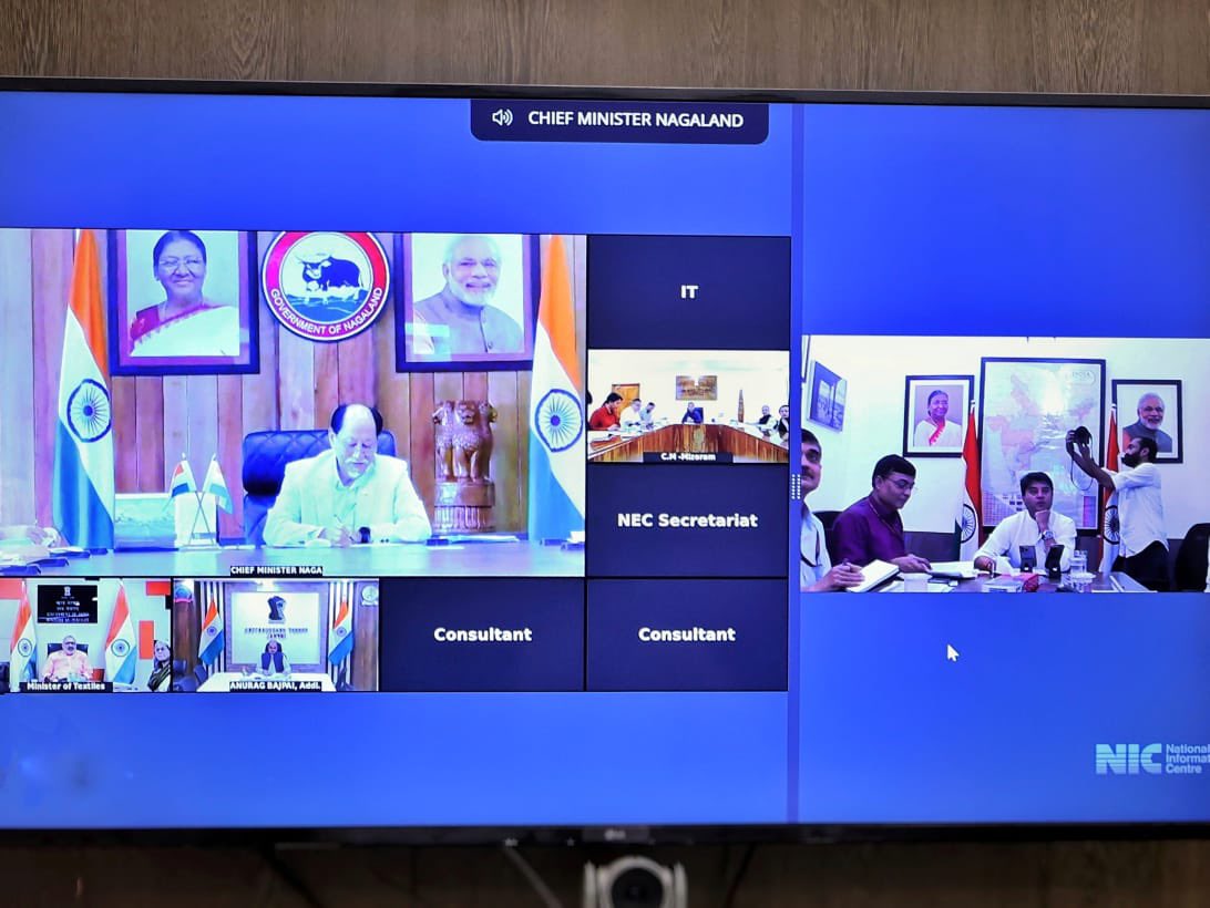 Union Minister Jyotiraditya Scindia participates task force meeting focused on strengthening handloom, handicrafts sector in Northeast