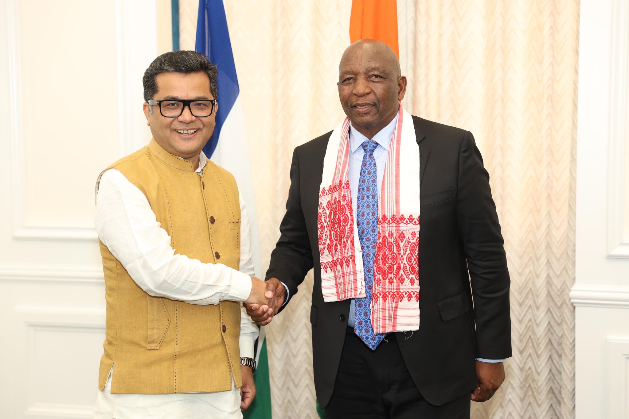 MoS for External Affairs, Pabitra Margherita meets Lesotho PM Samuel Matekane