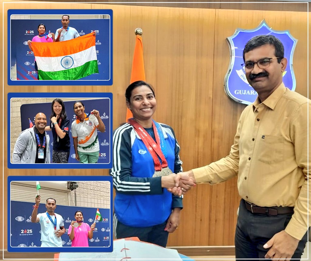 ગુજરાતની મહિલા હેડ કોન્સ્ટેબલ પ્રિયંકા પરમારે વર્લ્ડ પોલીસ એન્ડ ફાયર ગેમ્સ 2025માં બે રજત ચંદ્રક જીત્યાં.