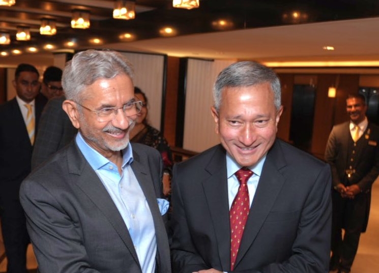 EAM S Jaishankar reviews bilateral cooperation with his Singaporean counterpart Vivian Balakrishnan