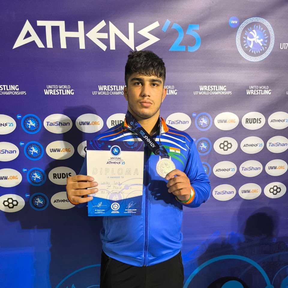 Lacky wins silver, Sitender reaches final at U17 Wrestling Worlds