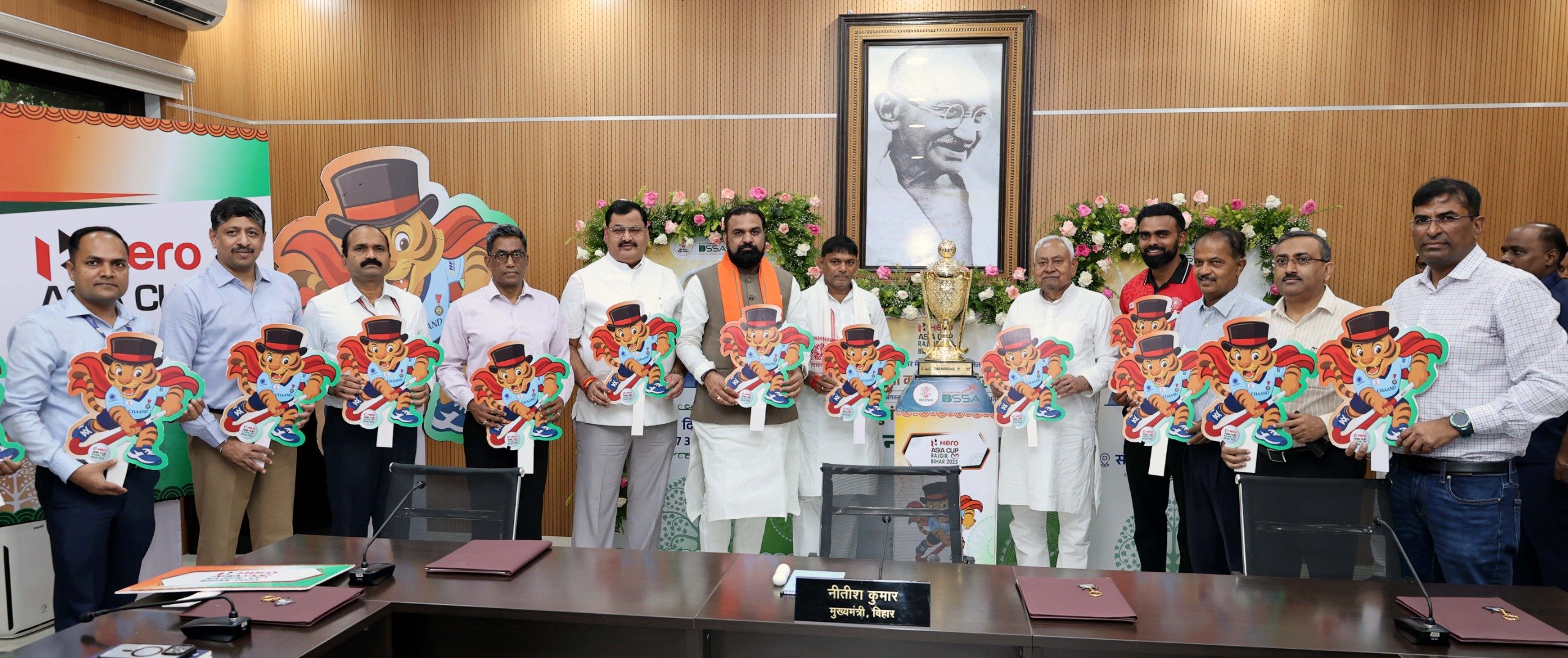 Bihar CM Nitish Kumar Unveils Logo, Mascot, and Trophy of 12th Men’s Asia Cup Hockey