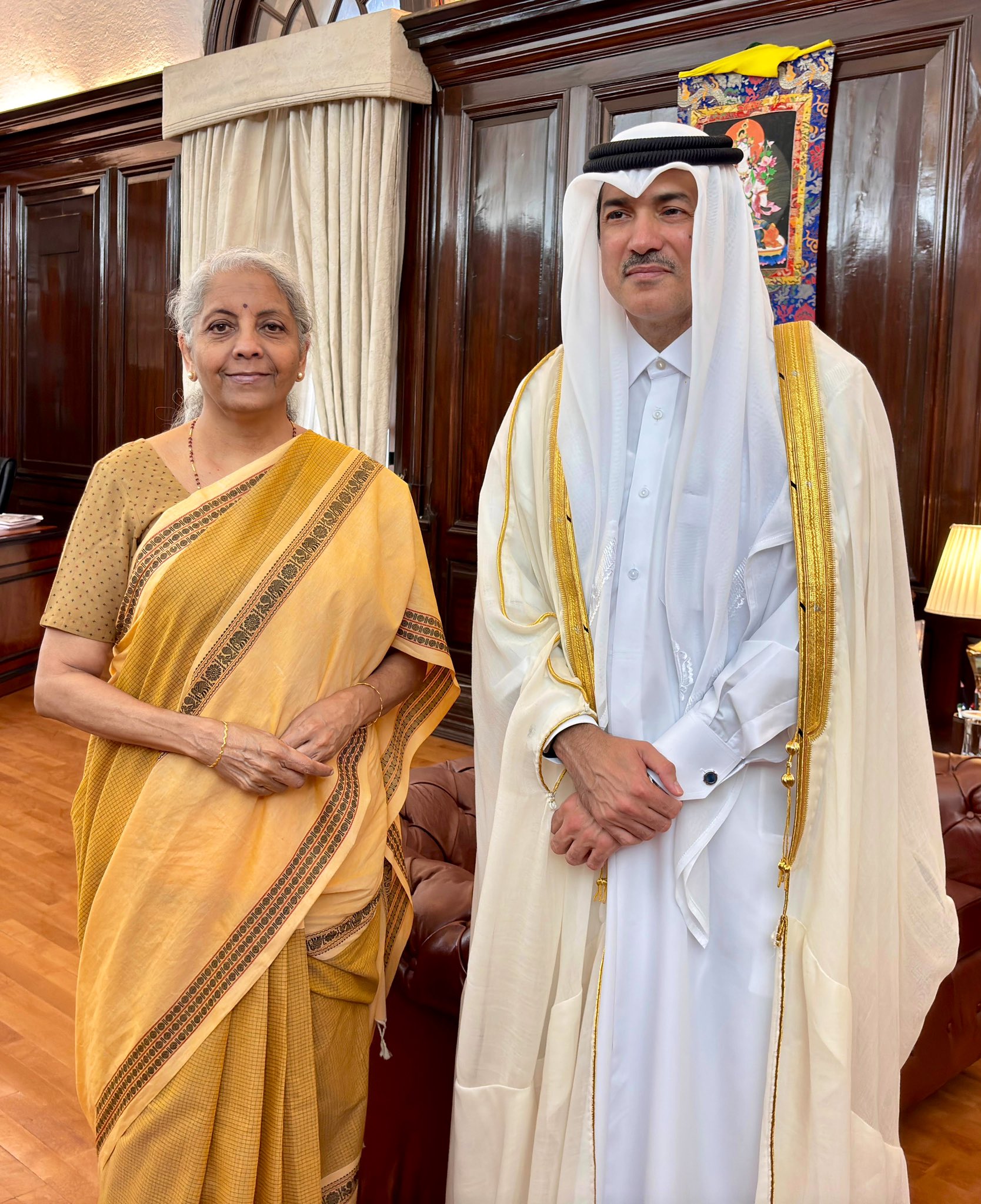 वित्त मंत्री निर्मला सीतारमण ने राज्य मंत्री डॉक्‍टर अहमद बिन मोहम्मद अल-सईद से मुलाकात की