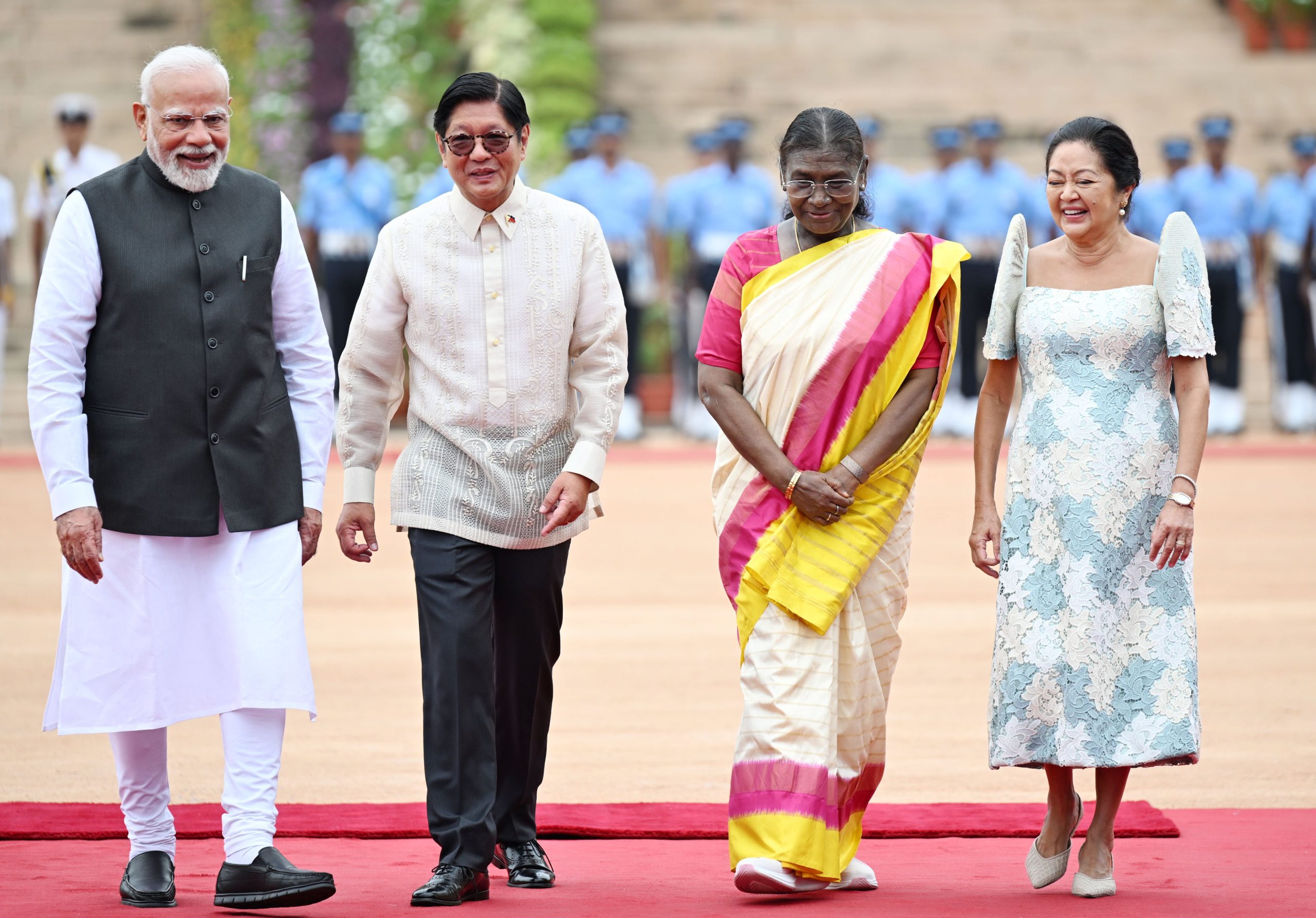 फिलीपींस के राष्‍ट्रपति फर्डिनेंड रोमुअलदेज़ मार्कोस जूनियर का राष्‍ट्रपति द्रौपदी मुर्मु और प्रधानमंत्री नरेन्‍द्र मोदी ने राष्‍ट्रपति भवन में किया स्‍वागत 
