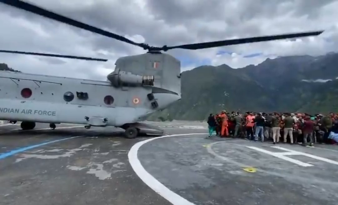 IAF carries out humanitarian operation in landslide-affected J&K & Himachal regions