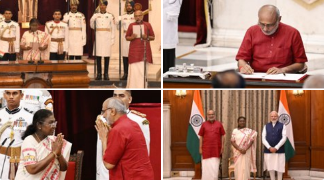 देशाचे १५वे उपराष्ट्रपती म्हणून सी. पी. राधाकृष्णन यांनी घेतली शपथ