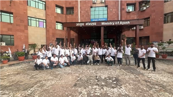 AIIA Organises Bike Rally Ahead of Ayurveda Day Celebrations