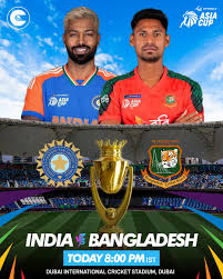 એશિયા કપ ટી-20 ક્રિકેટમાં આજે ભારતનો બાંગ્લાદેશ સાથે મુકાબલો