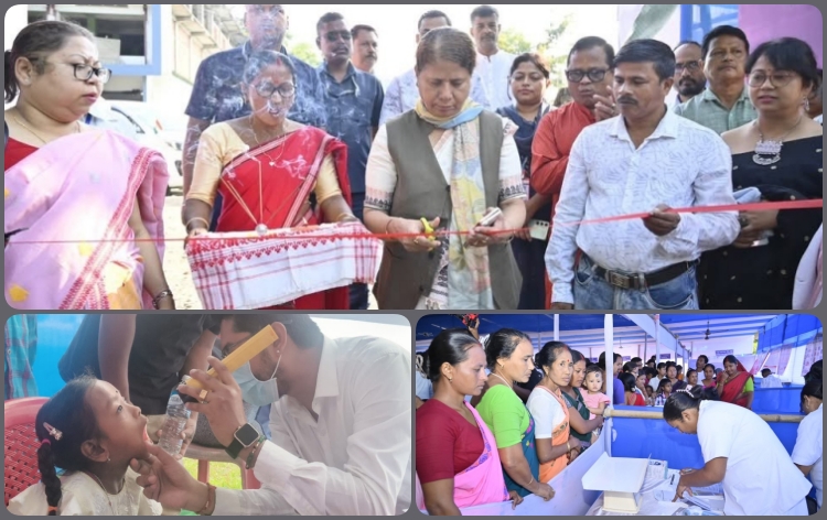 গোলাঘাট জিলাৰ মেৰাপানীত শুশ্রুষা সেতু শীর্ষক স্বাস্থ্য শিবিৰৰ আয়োজন