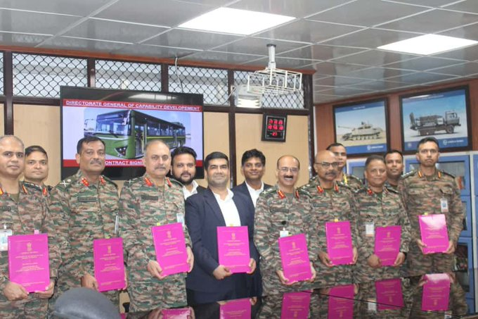 Indian Army Inducts 113 Electric Buses Under PM E-DRIVE Initiative