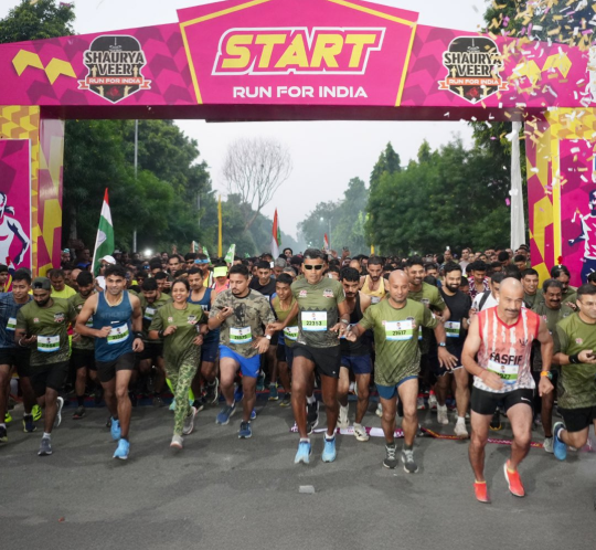 शौर्य वीर – रन फॉर इंडिया 2025 को सेना प्रमुख जनरल उपेंद्र द्विवेदी ने हरी झंडी दिखाकर रवाना किया
