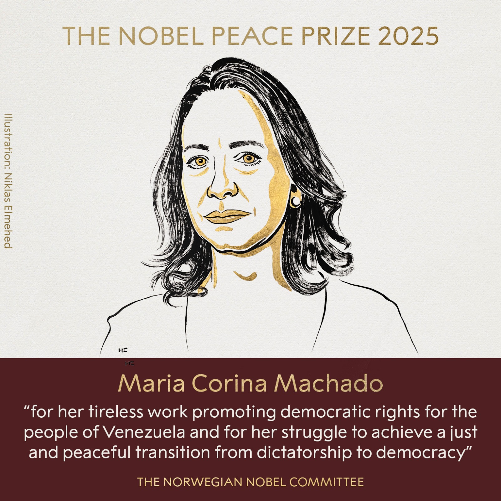 وینیزوئیلا کی اپوزیشن لیڈر Maria Corina Machado کو امن کا نوبیل انعام ملا ہے