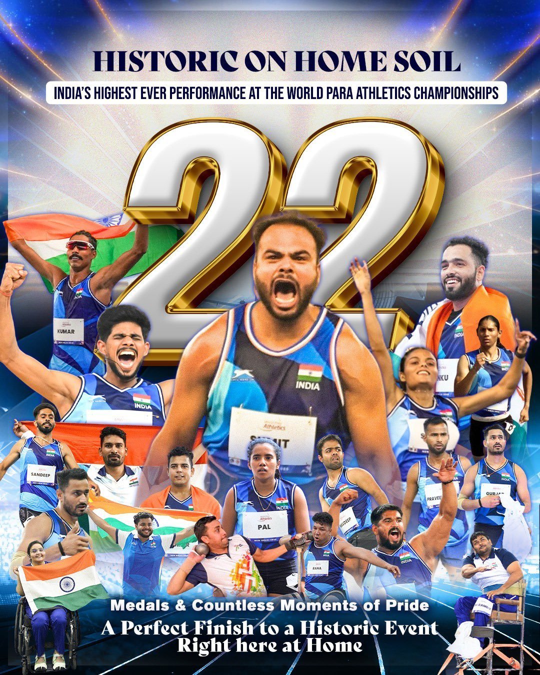 दिल्ली की मुख्यमंत्री रेखा गुप्ता ने आज विश्व पैरा-एथलेटिक्स चैंपियनशिप के 12वें संस्करण की जीत पर सभी पैरा-एथलीटों और कोचों को बधाई दी