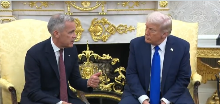US President Trump Meets Canadian PM Mark Carney at White House