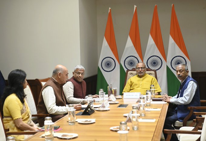 VP Radhakrishnan holds meeting to discuss Parliament Winter Session Preparations