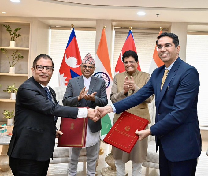 भारत आणि नेपाळ वाहतूक कराराच्या तररतूदीत सुधारणा करणाऱ्या विनिमय पत्राची देवाणघेवाण
