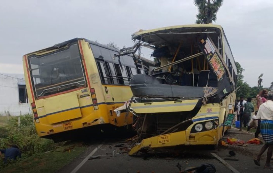 Tamil Nadu Bus Accident: 11 Dead, 54 Injured in Tirupattur Collision