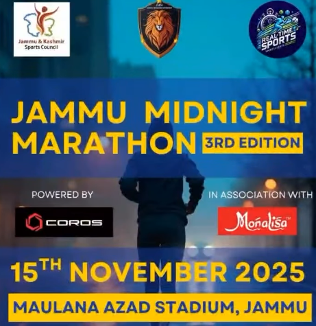 Jammu & Kashmir Sports Council organises 3rd edition of Jammu Midnight Marathon