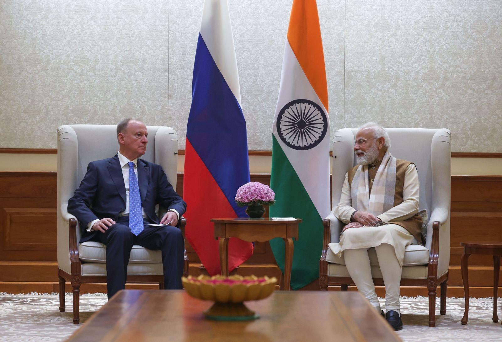 प्रधानमंत्री नरेन्द्र मोदी ने रूस के समुद्री बोर्ड के अध्यक्ष निकोलाई पात्रुशेव से की मुलाकात