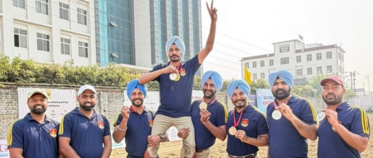 Punjab Police Inspector Lakhwinder Singh wins gold at Tent Pegging Championship