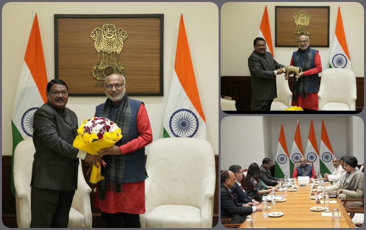 উপ-ৰাষ্ট্ৰপতি চি পি ৰাধাকৃষ্ণণক সাক্ষাৎ জনজাতি পৰিক্ৰমা মন্ত্ৰী জুৱেল অ’ৰামৰ
