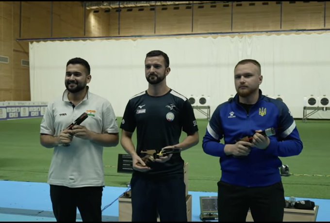 Anish Bhanwala Wins Historic Silver at ISSF World Championships