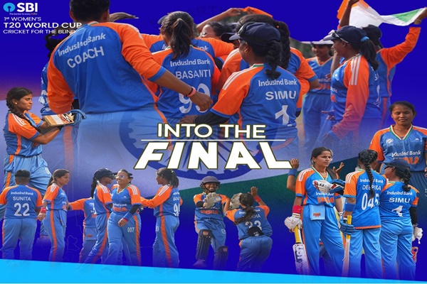India storms into T20 Women’s Blind WC final with 9-wicket win over Australia
