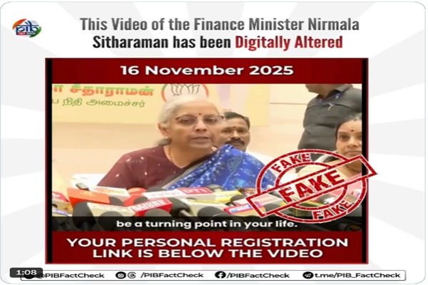 Govt Dismisses Fake Video Claiming FM Sitharaman Endorsed Investment Scheme