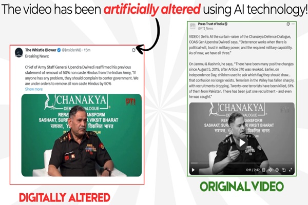 Government Denies Viral Video Claiming Army Chief Made Anti-Army Remarks