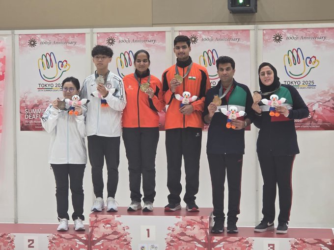 India Wins Gold and Bronze in Shooting at Deaflympics 2025