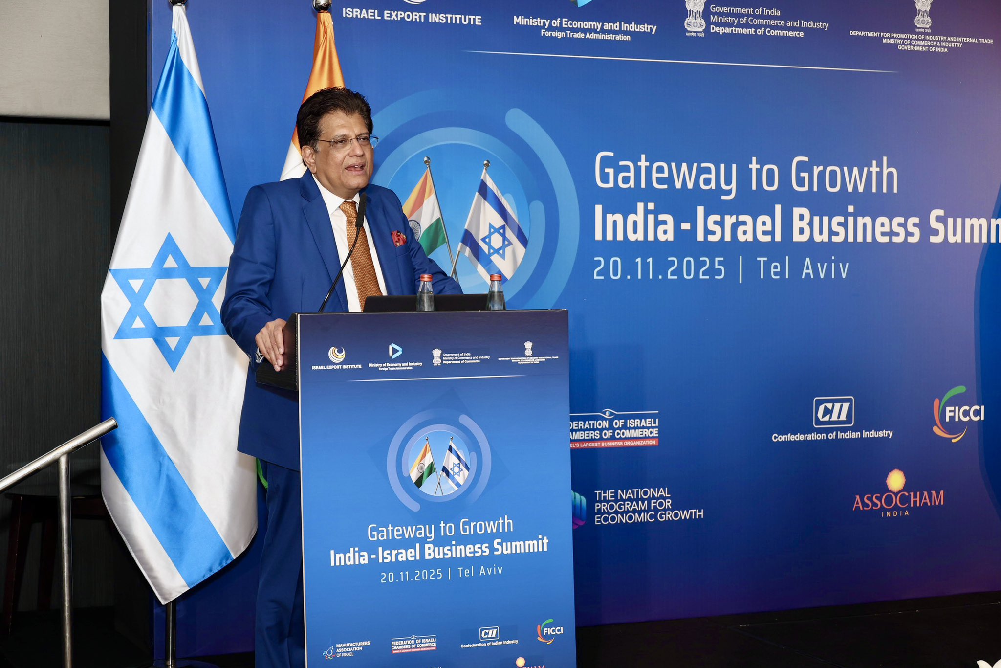 Commerce & Industry Minister Piyush Goyal Invites Israeli Firms to Co-Develop and Co-Produce in India