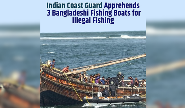 Indian Coast Guard Apprehends Three Bangladeshi Fishing Boats, 79 Crew for Illegal Fishing