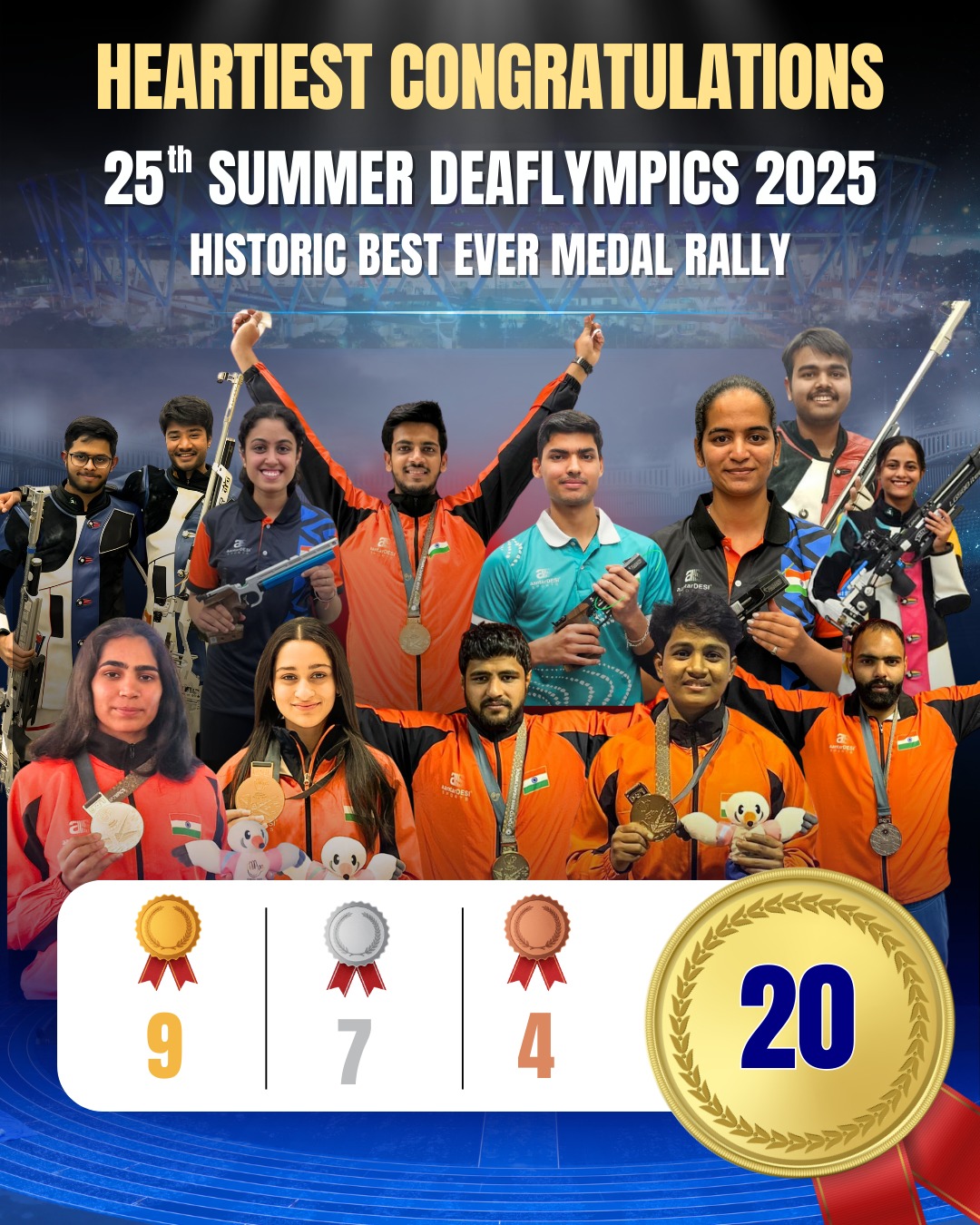 प्रधानमंत्री मोदी, गृहमंत्री शाह ने ग्रीष्मकालीन डेफलिंपिक्स 2025 में भारतीय डेफलिंपियनों को शानदार प्रदर्शन के लिए बधाई दी