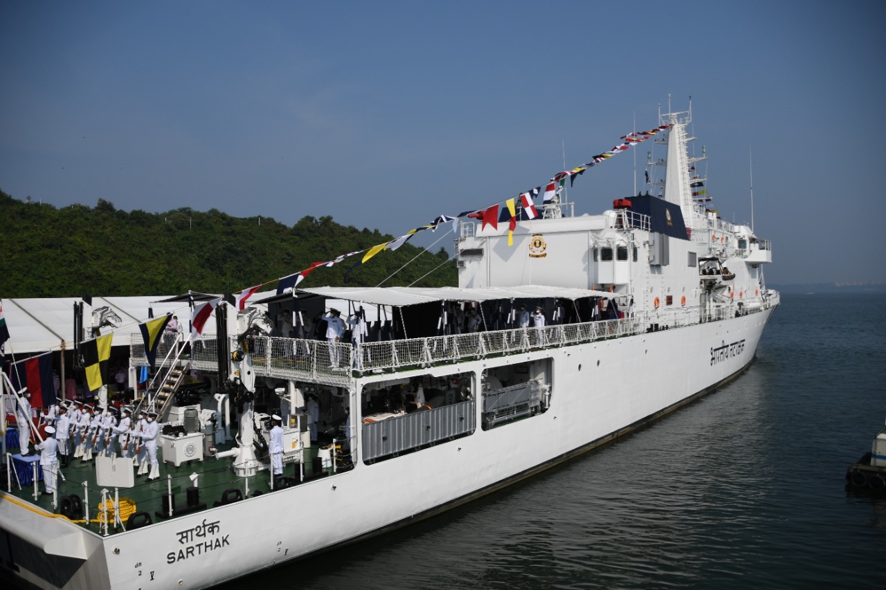 ICG Ship Sarthak Begins Overseas Deployment with Maiden Port Call at Kuwait
