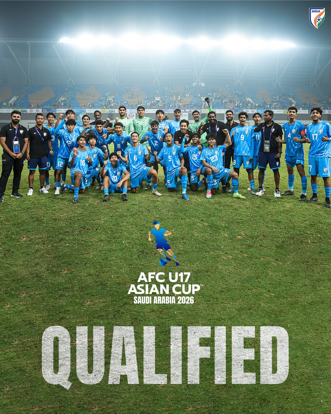 India men’s team qualifies for 2026 AFC U17 Asian Cup to be held in Saudi Arabia  