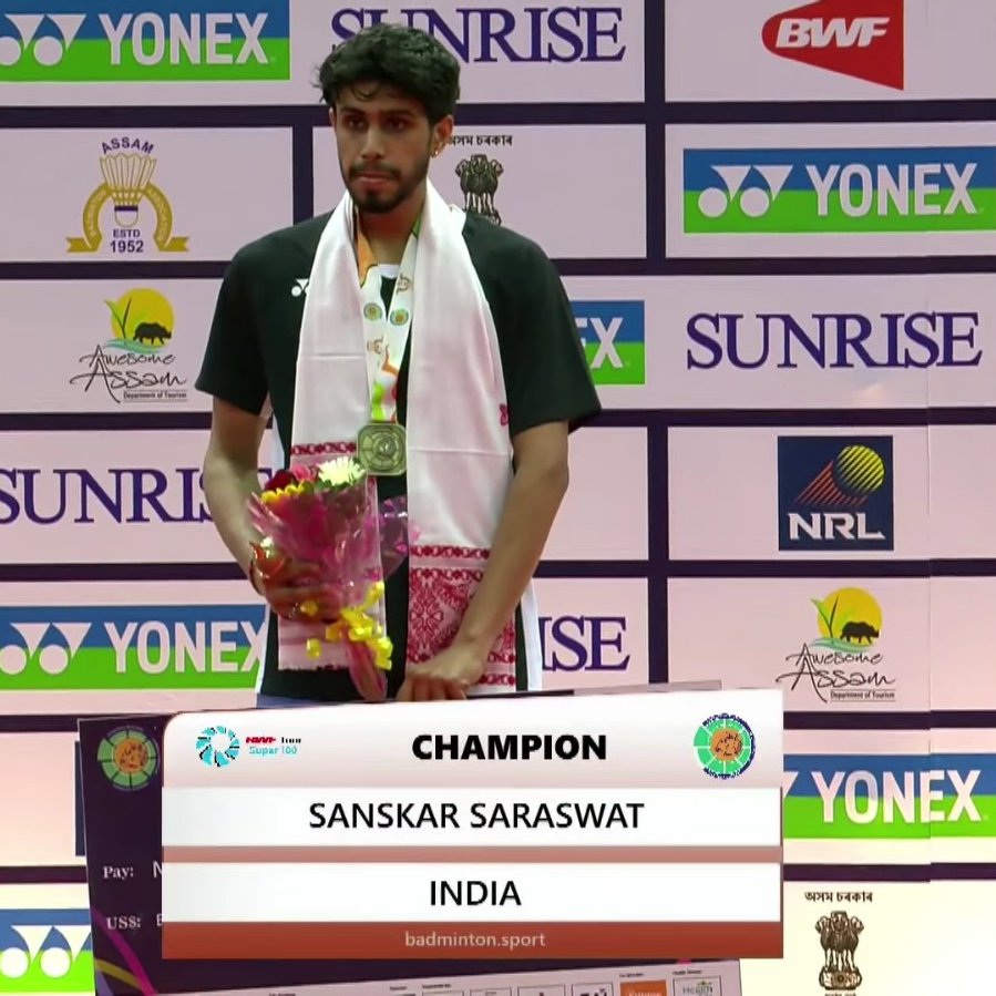 Sanskar Saraswat Clinches Men’s Singles Title at 2025 Guwahati Masters