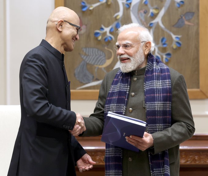 प्रधानमंत्री नरेंद्र मोदी ने एशिया में माइक्रोसॉफ्ट के अब तक के सबसे बड़े निवेश का किया स्वागत