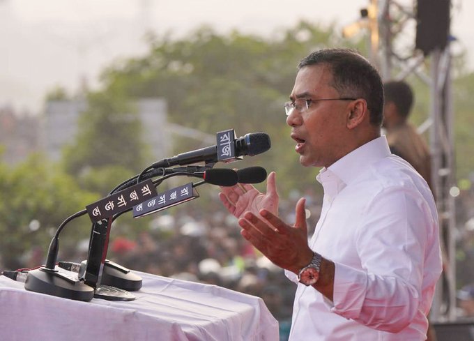 বাংলাদেশ জাতীয়তাবাদী দল বি এন পির ভারপ্রাপ্ত চেয়ারম্যান তারেক রহমান বাংলাদেশের জনগণকে শান্তি বজায় রাখার আহ্বান জানিয়েছেন এবং বলেছেন, এই দেশ মুসলিম, হিন্দু, বৌদ্ধ ও খ্রিস্টান সহ সব ধর্মের মানুষের