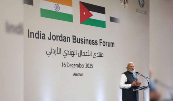 प्रधानमंत्री मोदी और जॉर्डन के शाह अब्दुल्ला द्वितीय ने भारत-जॉर्डन व्यापार सम्‍मेलन संयुक्त रूप से किया संबोधित
