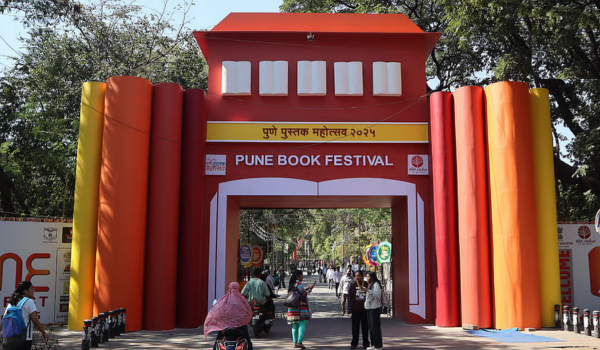 Eminent Marathi writer Vishwas Patil addresses audience at Pune Book Festival
