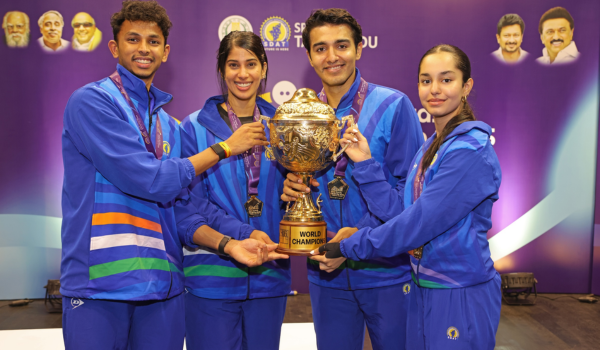 Congratulations pour in for Indian team for winning Squash World Cup