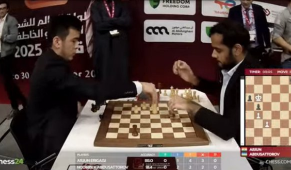 Grandmaster Arjun Erigaisi takes Bronze medal after semifinal loss at World Blitz Chess Championship
