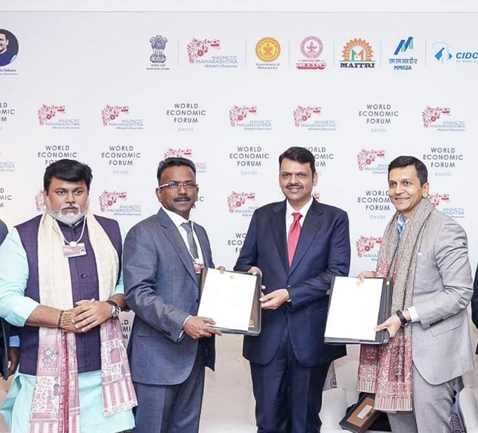 महाराष्ट्र सरकार ने दावोस में विश्व आर्थिक मंच शिखर सम्मेलन में 14.5 लाख करोड़ रुपये के निवेश समझौता ज्ञापनों पर हस्‍ताक्षर किए
