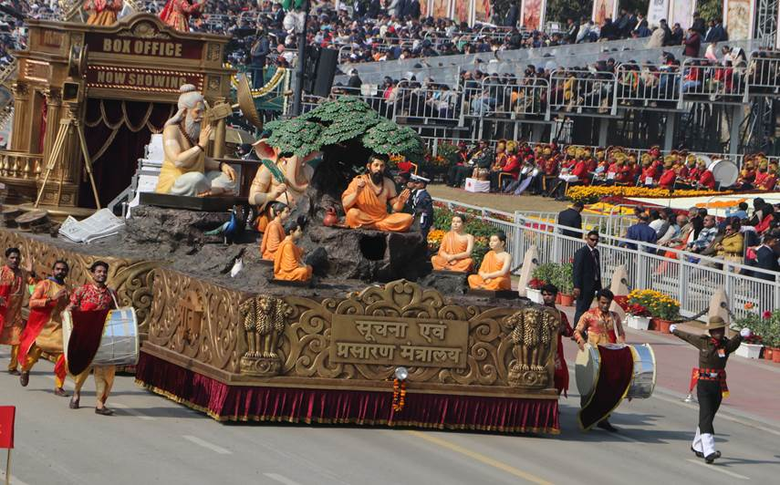 I&B Ministry showcases tableau titled ‘Bharat Gatha: Shruti, Kriti, Drishti’ at Republic Day Parade