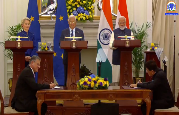 भारत-यूरोपीय संघ शिखर सम्मेलन के बाद ऐतिहासिक मुक्त व्यापार समझौते पर हस्ताक्षर