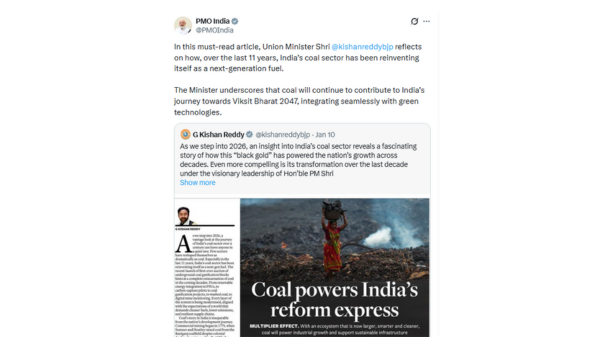 पिछले 11 वर्षों में भारत के कोयला क्षेत्र ने अपने को अगली पीढ़ी के ईंधन के रूप में पुनर्जीवित किया: पीएम मोदी