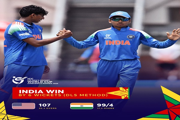 U-19 World Cup: India Beat USA by 6 Wickets in Tournament Opener