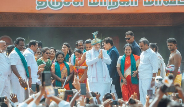 Home Minister Amit Shah celebrates Pongal with party workers in Tamil Nadu